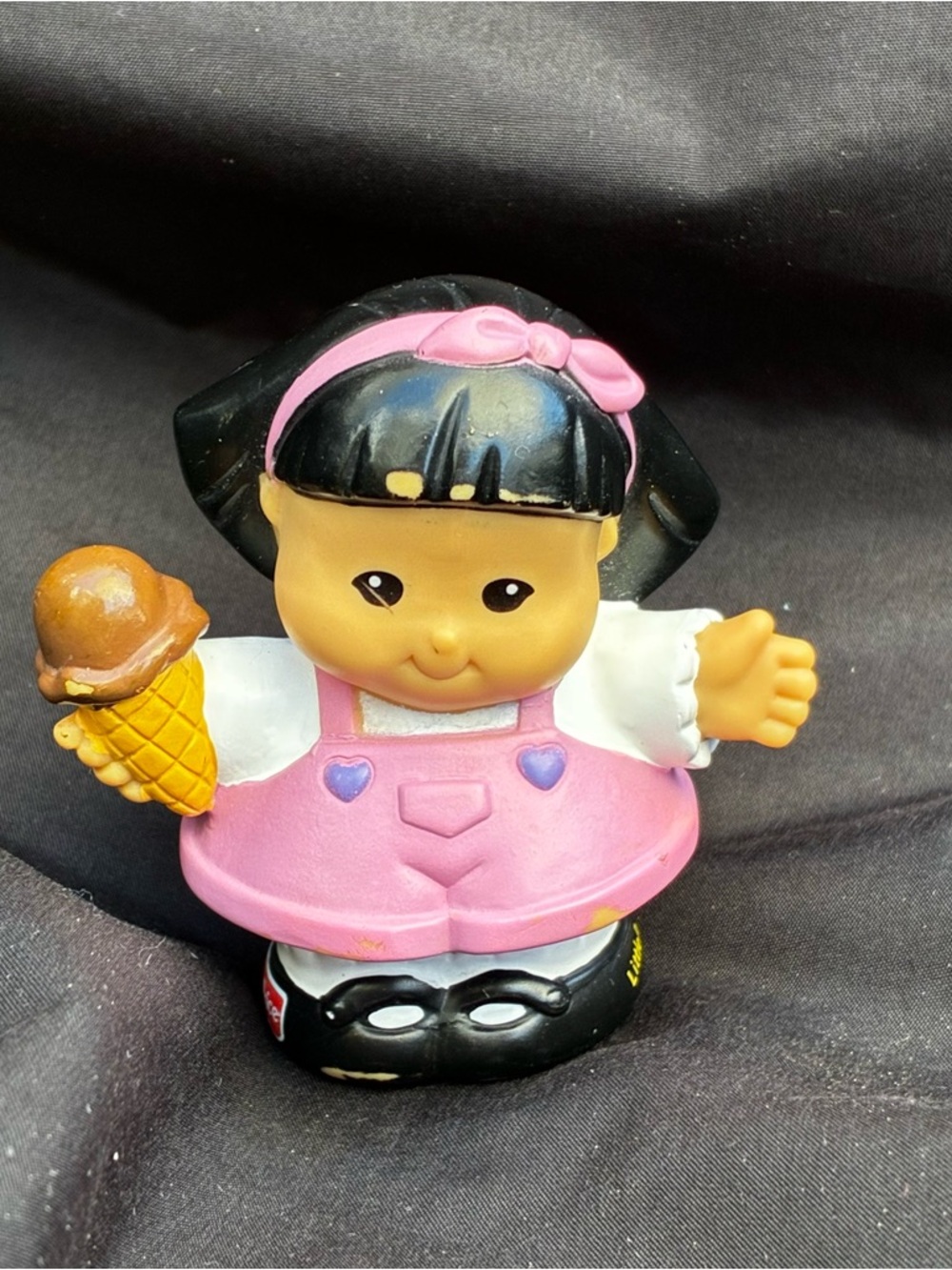 5/$20 Fisher Price Pink Sonya Lee Figurine Ice Cream Cone Circus Replacement VTG
